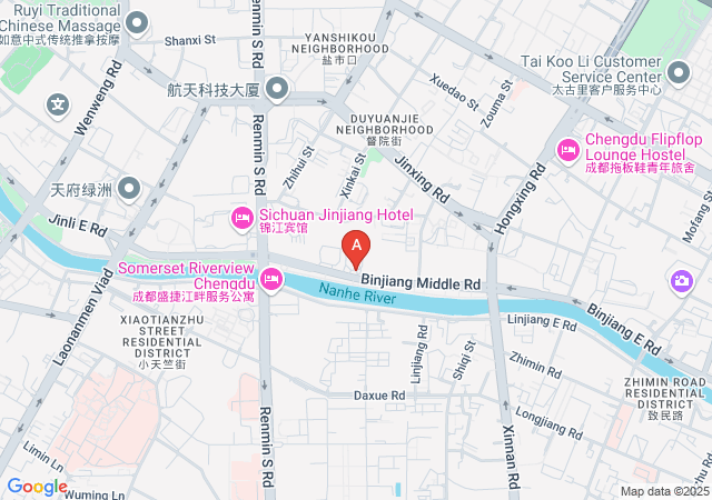 成都万达瑞华酒店-map