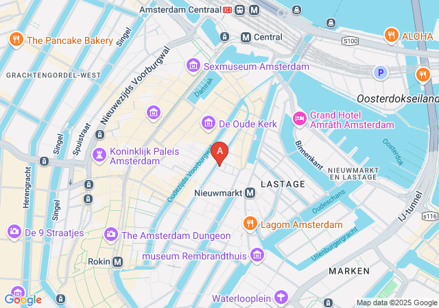Kinky boutique Amsterdam-map
