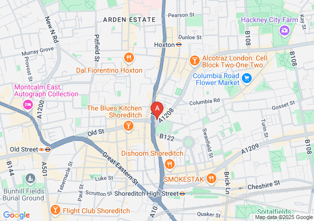 Browns Shoreditch’s -map