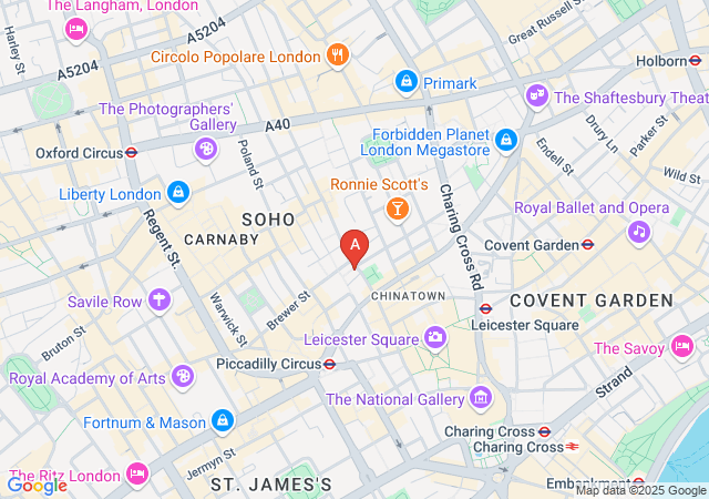 Ann Summers Soho-map