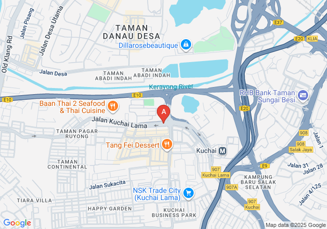 Golden Palace (Kuchai Lama)-map