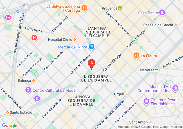 Beach club Barcelona-map