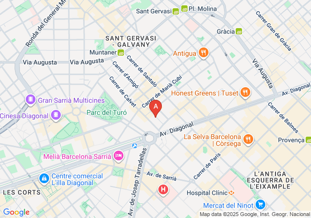 Pussy Cat Strip Club Barcelona-map