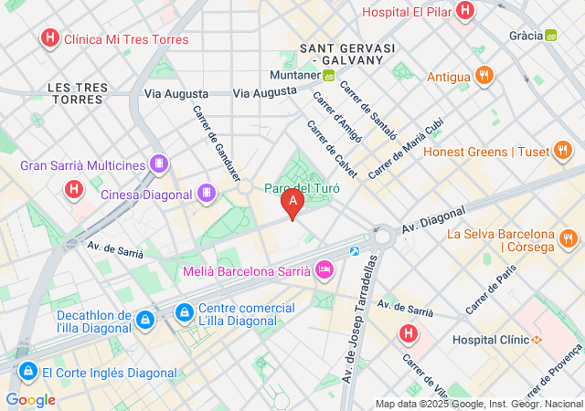 Strip Club Barcelona Blue Night-map