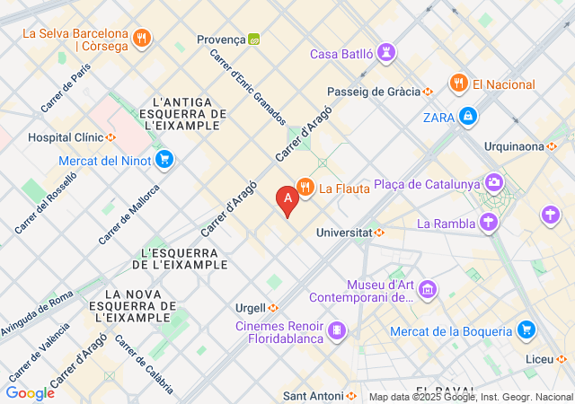 Royal Erotic Massage Barcelona-map