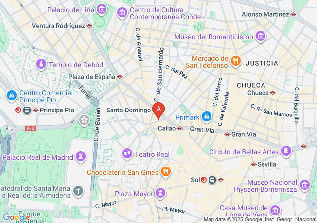 Chelsea Cabaret Madrid-map