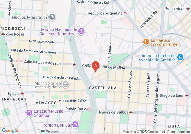 Bar de copas y club nocturno Pigmalion Madrid-map