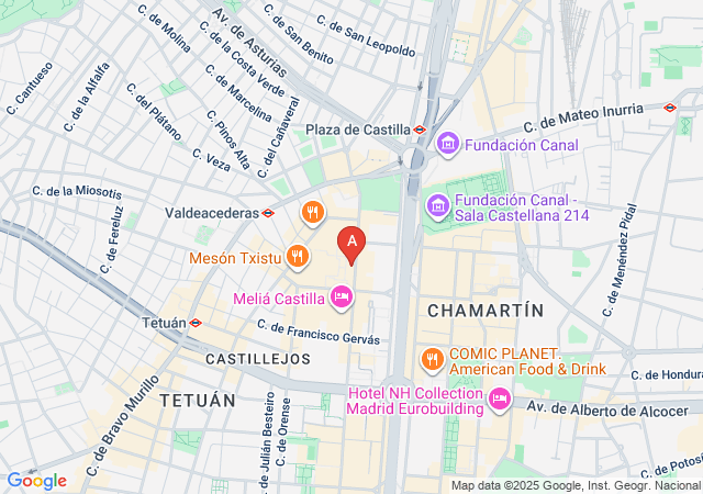 Private Club Madrid-map