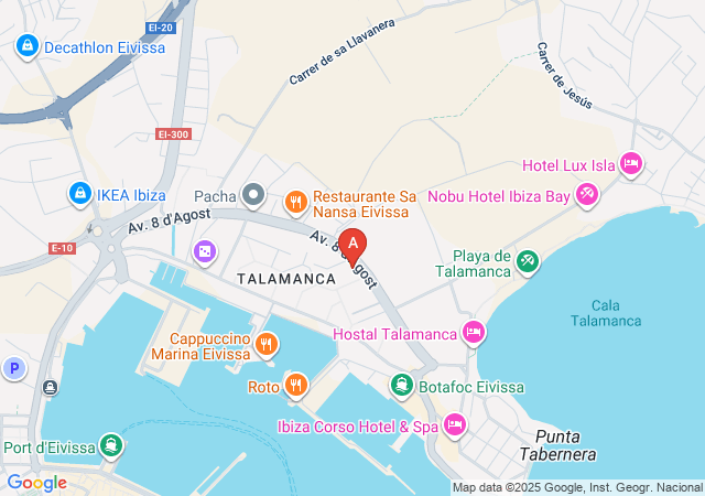 Eden Massage Ibiza-map