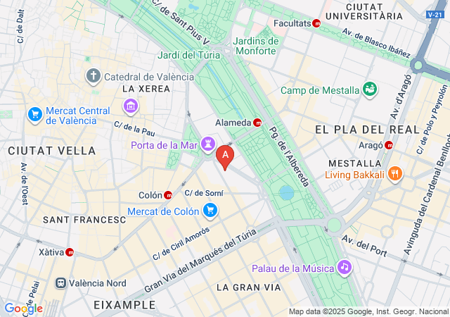 Masajes Tantra Nuru - Masajes Eróticos en Valencia-map