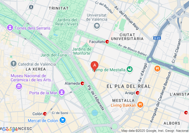 Valencia Luxury Massage - Centro de masajes eróticos en Valencia-map