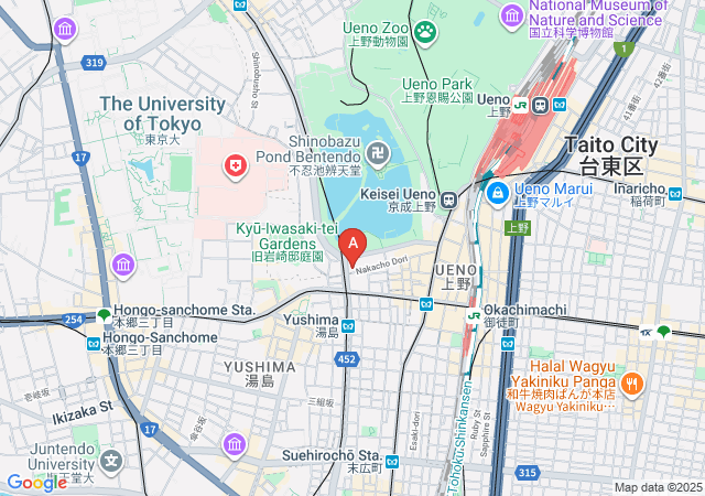 BUNNY FLIX 上野店-map