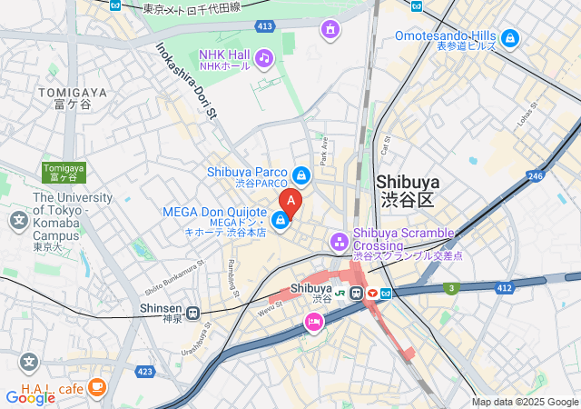 Maidreamin Shibuya Store-map