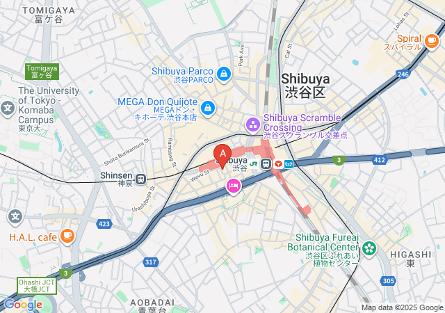 Shibuya Gay Bar HOME-map