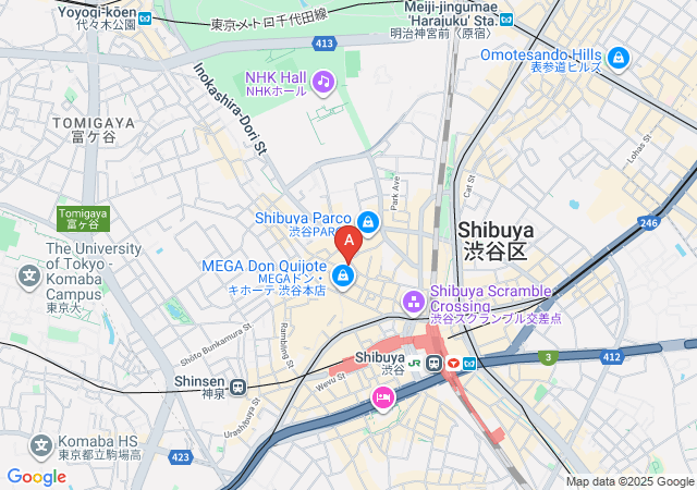 Shibuya Kadoebi
渋谷角海老-map