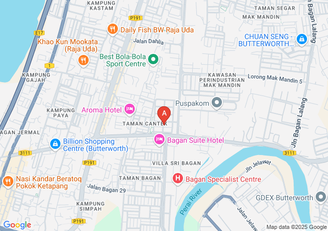 Gudang Club Penang-map